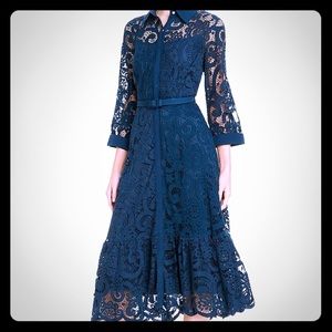 NWT Nanette Lepore Lace Midi Shirt Dress